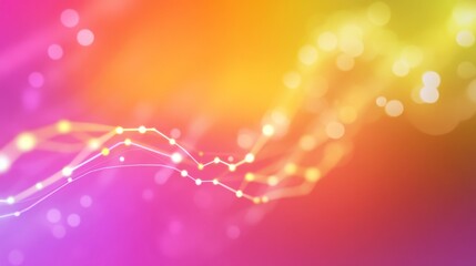 Poster - Abstract Colorful Background with Light and Flowing Lines