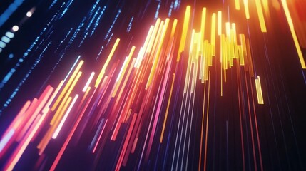 Aufkleber - Colorful Abstract Light Streaks Creating Dynamic Visual Effects