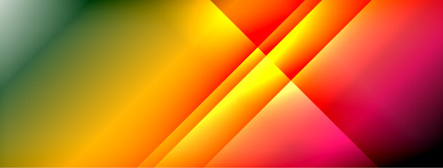 Poster - Dynamic shadow lines with gradient colors geometric background