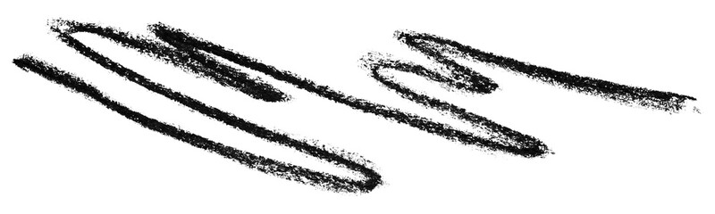 black pencil strokes isolated on transparent background
