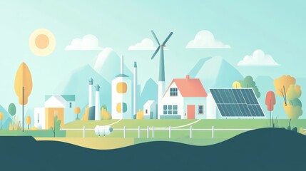 Wall Mural - exploring innovative energy solutions a visual journey through alternative power sources