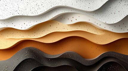 Aufkleber - abstract background features collection of wavy layers in mocha mousse colors blending such as off white light brown and deep brown.