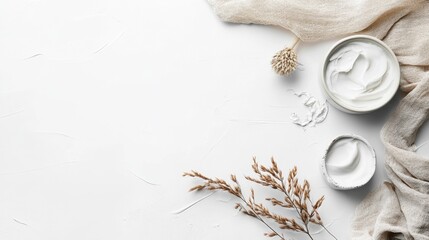 Poster - A minimalist white background with subtle textures and ample copy space, ideal for showcasing products or adding text.