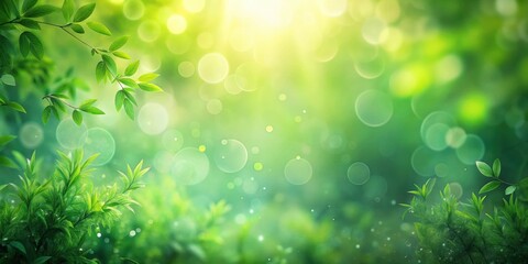 Wall Mural - Blurred green nature background with abstract and calming aesthetic, blur, green, nature, background, abstract, wallpaper