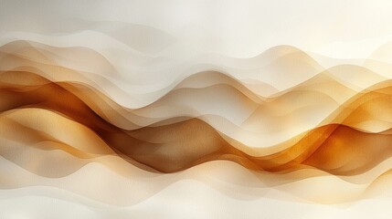 Aufkleber - Abstract watercolor background features soft mocha mousse swirls seamlessly blending cream and light brown shades. It creates serene and minimalist atmosphere ideal for modern projects.