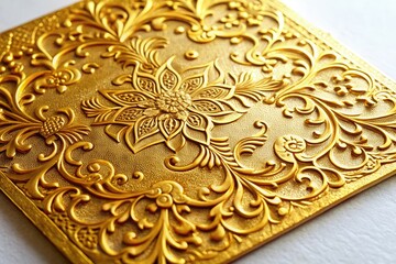 Luxurious vintage gold greeting card design, perfect for invitations, menus, or wallpaper.