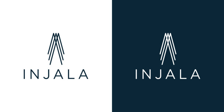 Abstract letter A logo, abstract arrow line art logo