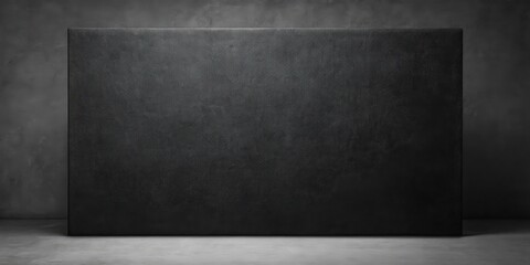 Aufkleber - A Monochrome Minimalist Canvas Background Featuring a Large Black Surface with a Subtly Textured Finish
