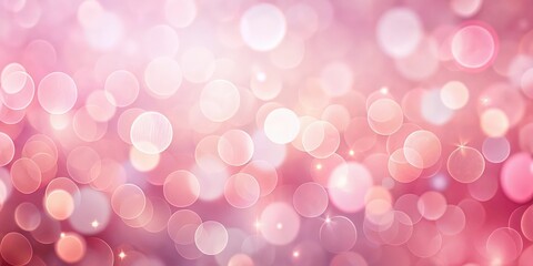 Poster - Abstract Pink Bokeh Background with Soft, Delicate Circles of Light, Creating a Romantic and Dreamy Atmosphere