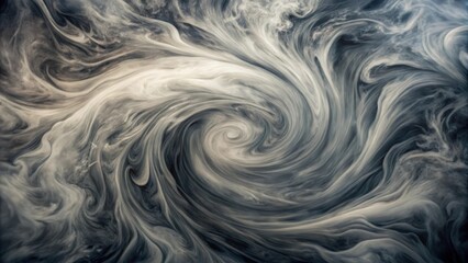 Poster - Abstract swirling smoke patterns create a mesmerizing vortex of light and shadow