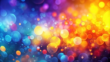 Poster - Abstract Bokeh Background with Blurry Circles of Color and a Glittery Effect