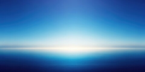 Aufkleber - Tranquil Horizon with a Gradual Transition from Deep Blue to Soft White, Capturing the Essence of a Serene and Timeless Seascape