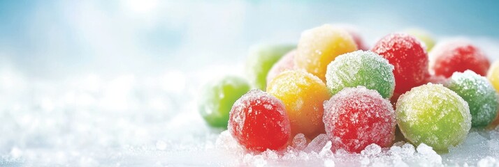 Poster - Colorful Frost-Kissed Vegetables Create a Vibrant and Refreshing Winter Dish