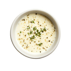 Wall Mural - Creamy White Sauce with Thyme and Pepper