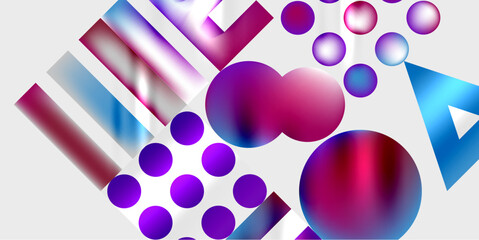 Poster - Circles and triangles modern art. Vector Illustration For Wallpaper, Banner, Background, Card, Book Illustration, landing page