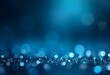 © Stock - Glittering blue and teal background with crisp bokeh lights , creating a magical and ethereal atmosphere.