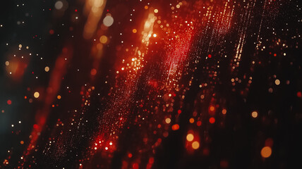 Poster - A red and black background with a lot of sparkles