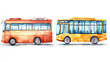 © VIRTUALISTIK - Watercolor yellow and orange school bus