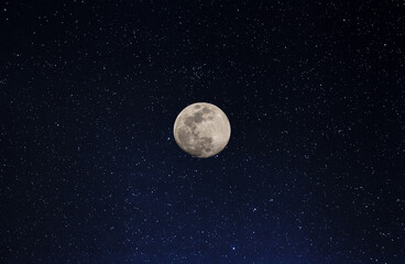 Wall Mural - the full moon on a starry night