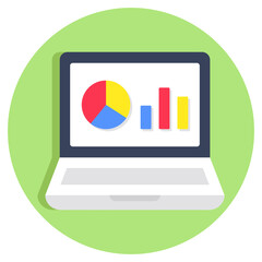 Canvas Print - Premium download icon of online data analytics