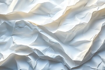 Aufkleber - White Creased Crumpled Glue Paper Texture Abstract Background