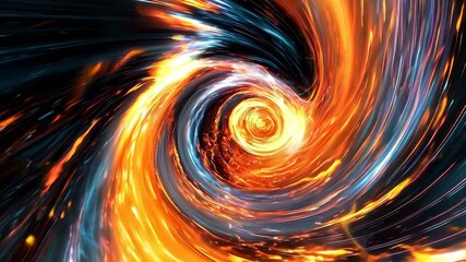 Poster - Vivid Swirling Colors Form Cosmic Vortex of Abstract Beauty