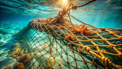 Stunning Barrier Net Cord Photography: Abstract Web, Entangled Threads, Mesh, Fishing Net, Rope, String, Woven, Texture, Closeup