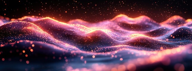 Poster - Futuristic Digital Background for AI Communication Data Transmission Encryption Neural Networks Multimedia Scientific Research