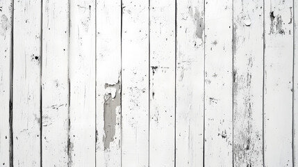 Wall Mural - Weathered White Wooden Planks Background