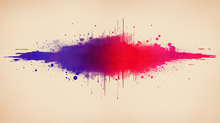 Poster - A colorful line with splatters of paint on it