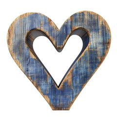 Poster - 3D Rendered Blue Heart Icon on transparent Background