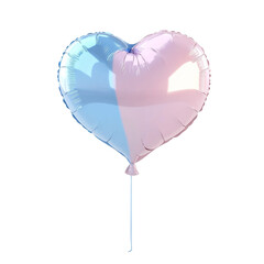 Aufkleber - 3D Rendered Pink and Blue Love Balloon Icon on transparent Background