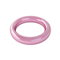 Aufkleber - 3D Rendered Pink Ring Icon on transparent Background