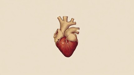 Poster - A visually striking illustration of the human heart, detailed with vibrant colors to showcase its anatomical elegance.