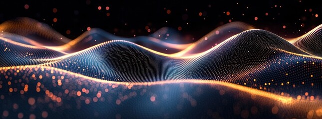 Poster - Futuristic Digital Background for AI Data Transmission Coding and Cyber Communication