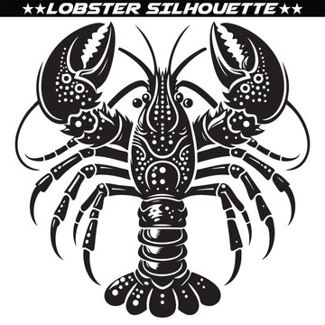 lobster silhouette vector illustration