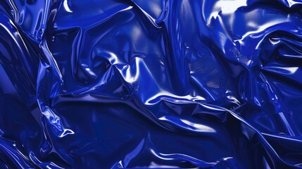 Wall Mural - A deep royal blue background with a glossy, reflective surface for a sleek, modern visual.