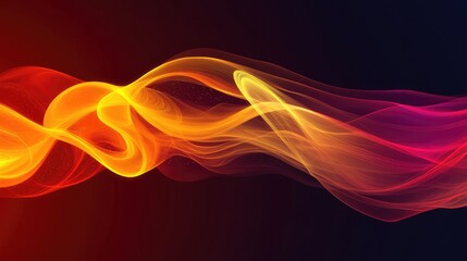 Poster - vibrant swirling red and yellow smoke texture on a dark background creating a dramatic and dynamic a