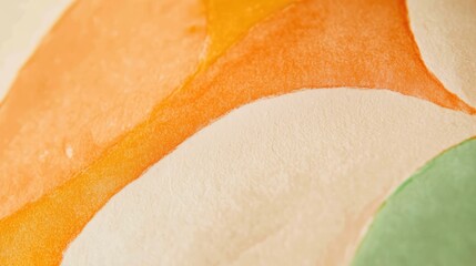 Poster - pastel colored pencil strokes on textured white paper background, featuring vibrant orange, green, a