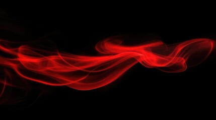 Poster - abstract crimson smoke waves flowing gracefully against a dark background creating a powerful and dy