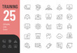© Giorgi - Training Editable Icons set. Vector illustration in modern thin line style of education related icons: internet, coach, learning, group, and more. Pictograms and infographics.