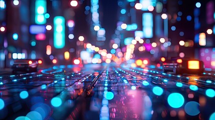 Fototapete - P2P networks demonstrate devices exchanging data directly, emphasizing decentralized communication.