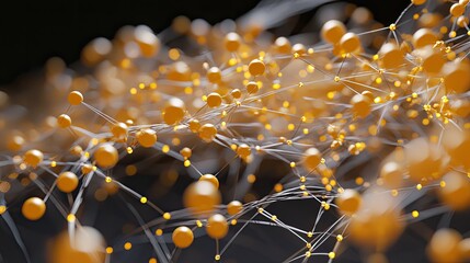 Poster - The image features a network of dots and lines, symbolizing connections in technology or scientific fields. The design is contemporary and visually appealing.
