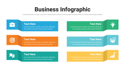 Wall Mural - business infographic presentation layout fully editable.