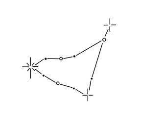Wall Mural - vector isolated capricorn stars constellation zodiac stars map tattoo colorless black and white cont
