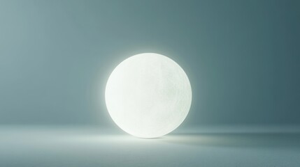 Poster - Glowing White Egg on a Blue Background