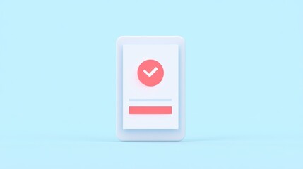 Poster - Mobile Phone Displaying Confirmation Checkmark