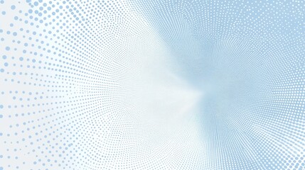 Poster - Abstract Blue Dotted Pattern Creating A Tunnel Illusion