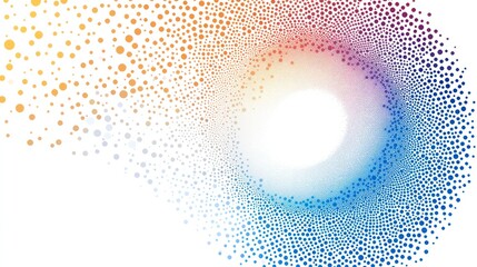 Poster - Colorful Circular Dot Pattern Abstract Design