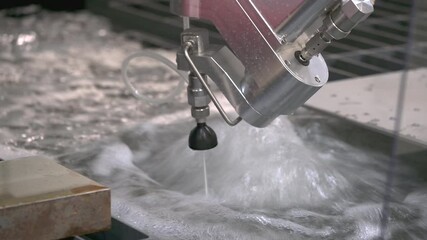 Poster - Industrial sheet metal water cutting machine